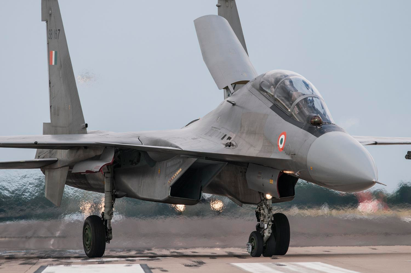 Illustration for article titled Photos: India's Su-30MKI Flankers Sparred With Royal Air Force Typhoons